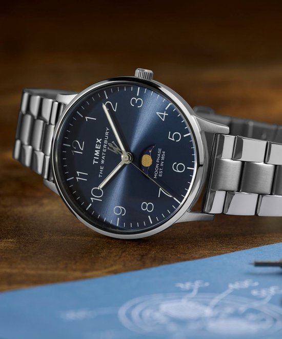 Montre Timex Waterbury Classic TW2W75700 - Acier - Couleur argent - Ø 40 mm