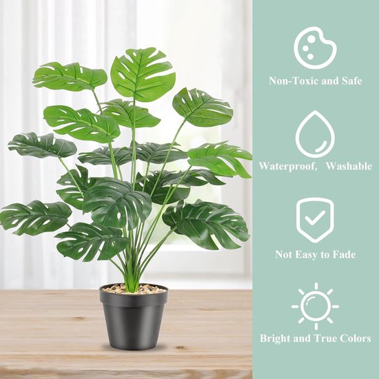 NOOR Living plantenschaal beton look grijs bladeren 3D haptiek rechthoekig 24,5 x 11,5 x 12 cm
