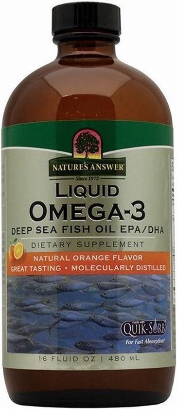 dinosaurus Meestal ik heb honger Vloeibare Omega-3, Natuurlijke Sinaasappel Smaak - 480 ml - Natures Answer  - Visolie -... | bol.com