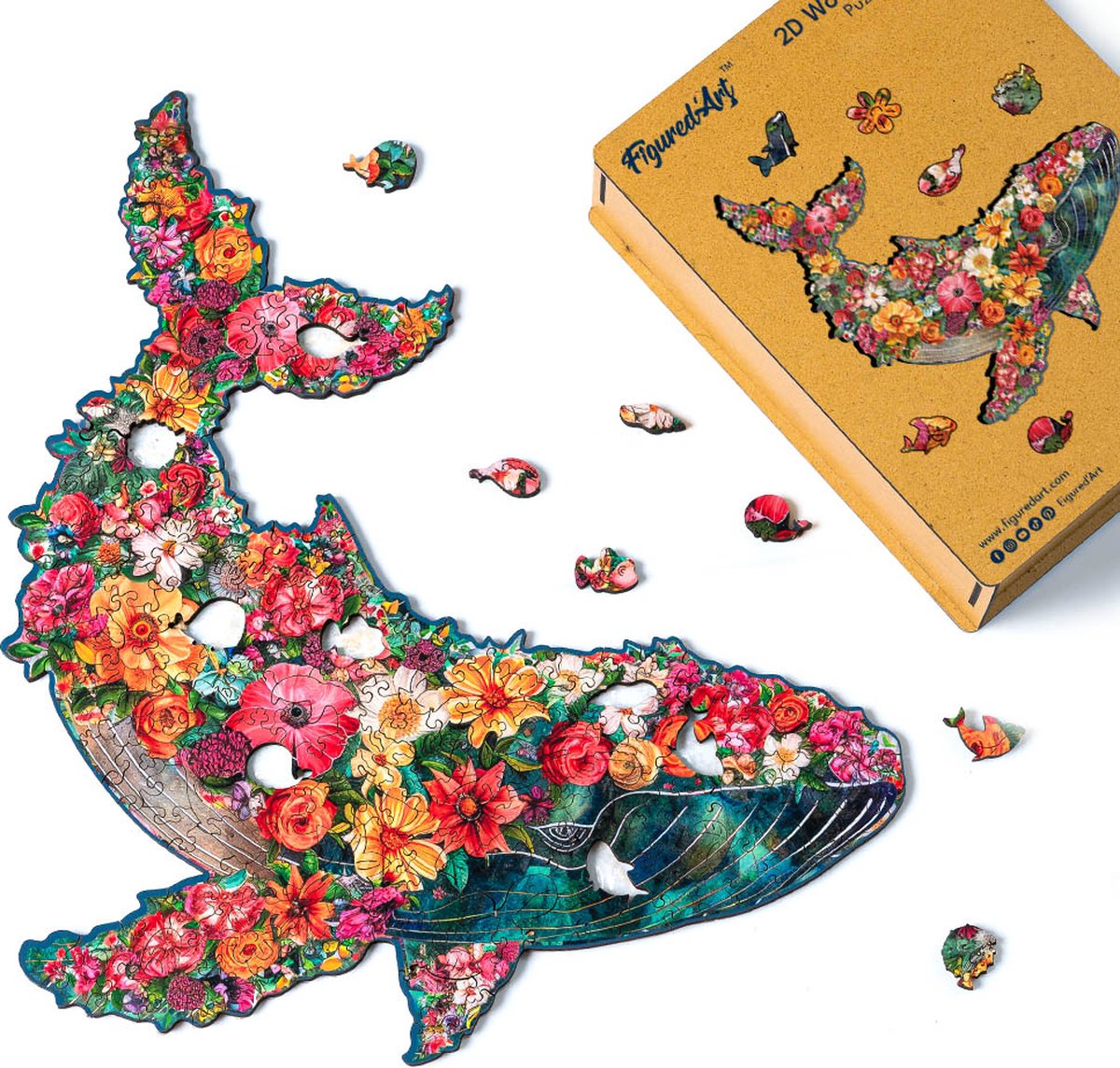 Olifant 3D puzzel en bouwpakket van hout, leuk om te doen