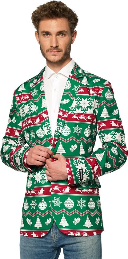 Suitmeister Christmas Green Nordic Jacket Veste homme Vert