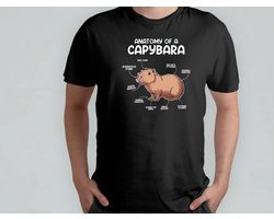 Anatomy of a CapyBara - T Shirt - Capibara - Capybara - FunnyAF - AlwaysSarcastic - SarcasmLevel - SarcasmeModeAan - GrappigHe - IkMaakEenGrapje - DrogeHumor
