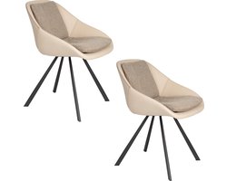 Dutchbone Wakefield Stoel Ivory - Set van 2