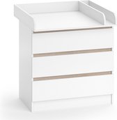 Vicco Emma Commode – 80 x 87 cm Wit/Sonoma