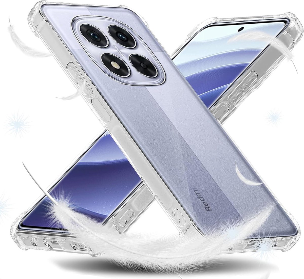 Casemania Hoesje Geschikt voor Xiaomi Note 14 Pro 5G - Transparant - Anti Shock Back Cover