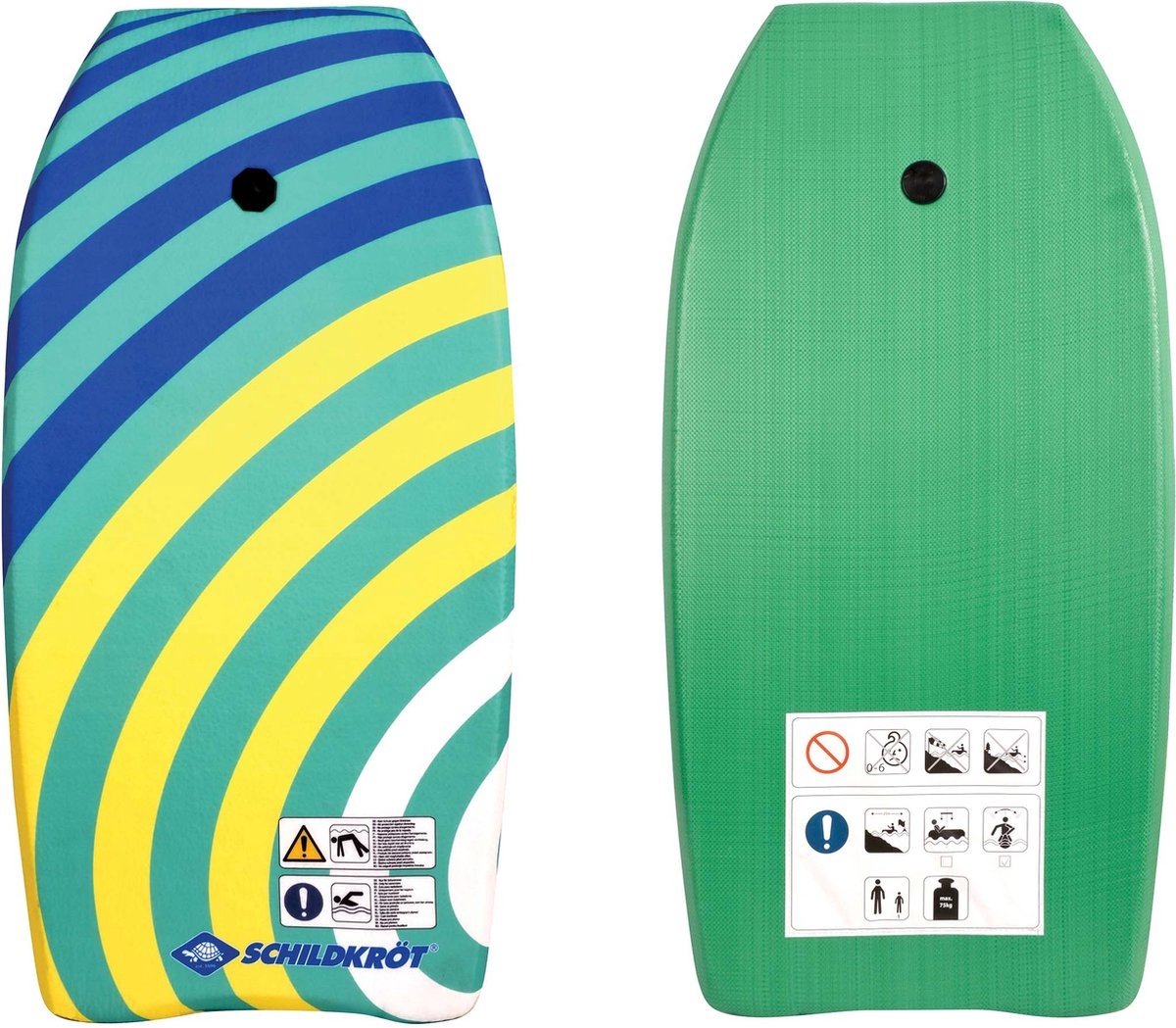 Schildkröt Bodyboard L Blauw / Groen / Geel