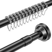 Tringle à rideau télescopique en acier inoxydable Inovra® sans Embouts pour Douche, Vêtements et séparateur de pièce