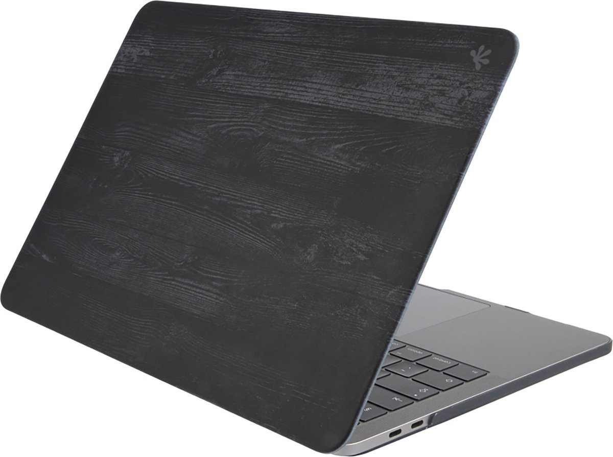 Gecko Covers Clip on Case geschikt voor MacBook Pro 13 inch (2018/2019/2020) - Zwart hout