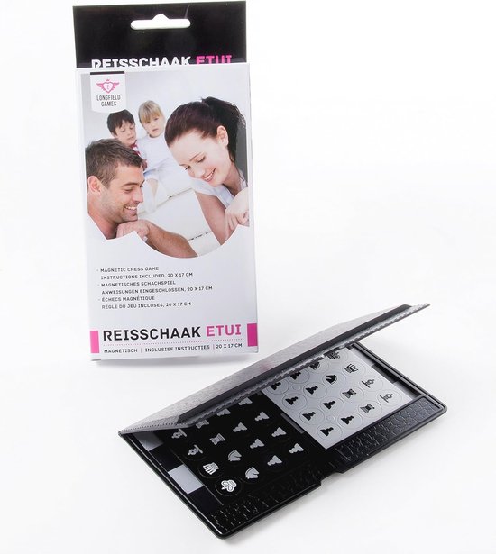 Magnetisch Schaakspel Reisspel - Compact Zwart Wit van Abiura — afbeelding 5