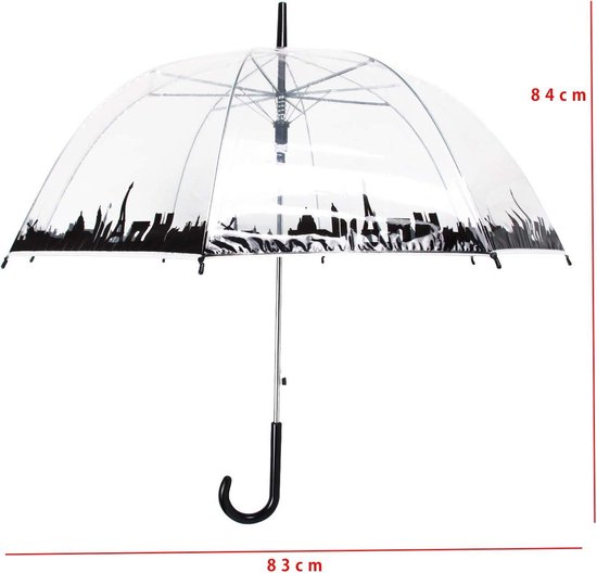 Parapluie dôme transparent pour mariée - Grand parapluie pour femme en forme de dôme avec toit transparent.