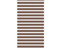 vidaXL - Zebra - rolgordijn - 125x230 - cm - stofbreedte - 120,9cm - polyester - bruin