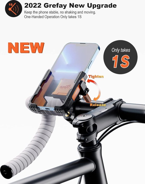 Grefay Fietstelefoonhouder (1S Quick Release) Motorfiets