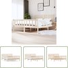 The Living Store Cadre de lit en pin Massief - 205,5 x 186 x 100 cm - 180 x 200 cm - Non traité