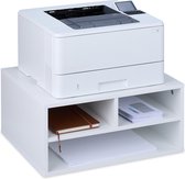 printerkast - 22,5 x 47 x 40 cm - 3 vakken - bureau organizer - wit