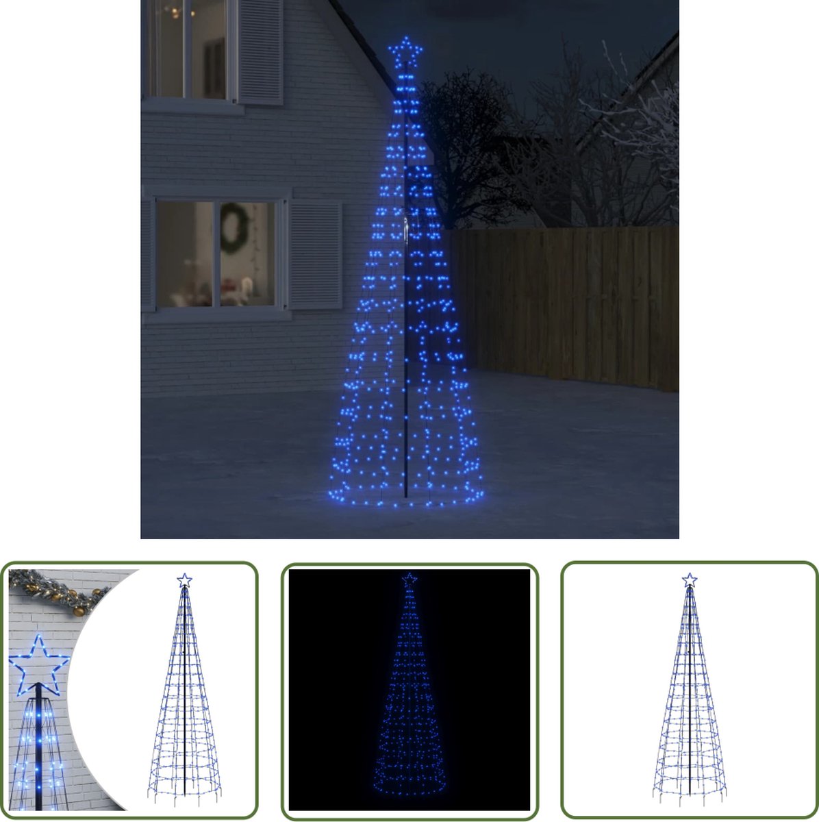 Vidaxl -led-kerstboom -multikleur -247 Cm -metaal Vidaxl -led-kerstboom -multikleur -247 Cm -metaal