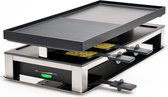 Solis 3 in 1 Tafelgrill 7911 Gourmetstel 10 Personen - Raclette Gourmet Set - Bakplaat Gourmetten - Zilver/Zwart