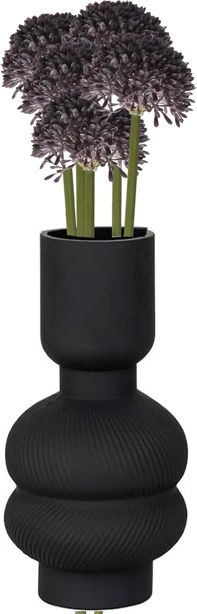 Bellatio Design Sierui Globemaster kunstbloem - 5x - losse stelen - paars - 44 cm - Natuurlijke uitstraling