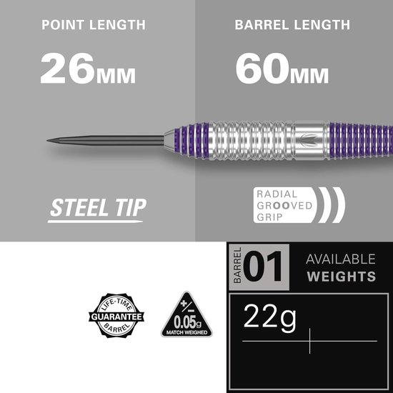 Dartset 22G Stalen Punt - Professionele Dart Pijlen met Accessoires van Winmau — afbeelding 4