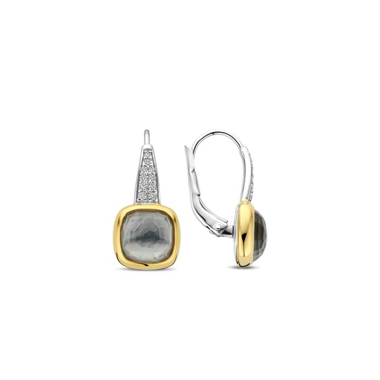 TI SENTO Dames Oorbellen - 925 zilver - Grijs - 7969BL