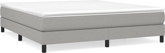 The Living Store Lit à sommier tapissier - Luxor - cadre de lit 203x180x25 cm - matelas à pocketvering 180x200x20 cm - soutien mi-ferme - surmatelas doux pour la peau 180x200x5 cm - sommier à lattes en contreplaqué - The Living Store