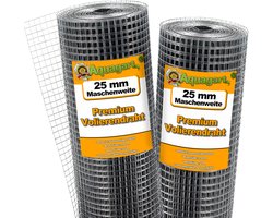 25m x 1m volièredraad, draadgaas, gelast draadgaas, draadnet, draadhek
