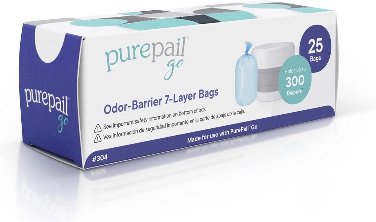 Goedkoopste Navulzakken voor Luieremmers - 25 Stuks - Geschikt voor PurePail Go