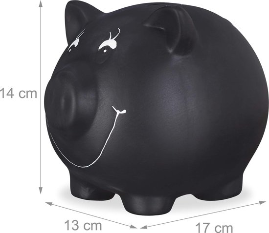 LEONARDO HOME Bambini 039193 Olifant spaarpot, keramiek spaarvarken met sleutel, cadeau voor kinderen, jongens meisjes, 11,5 cm, grijs