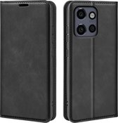 SEAHAI Lederen folio Hoes voor Motorola Edge 60 Neo/Edge 50 Neo/ThinkPhone 25 klaphoes, portemonneehoes met kaartsleuven, premium PU-leren hoes, telefoonhoes, beschermhoes, zwart