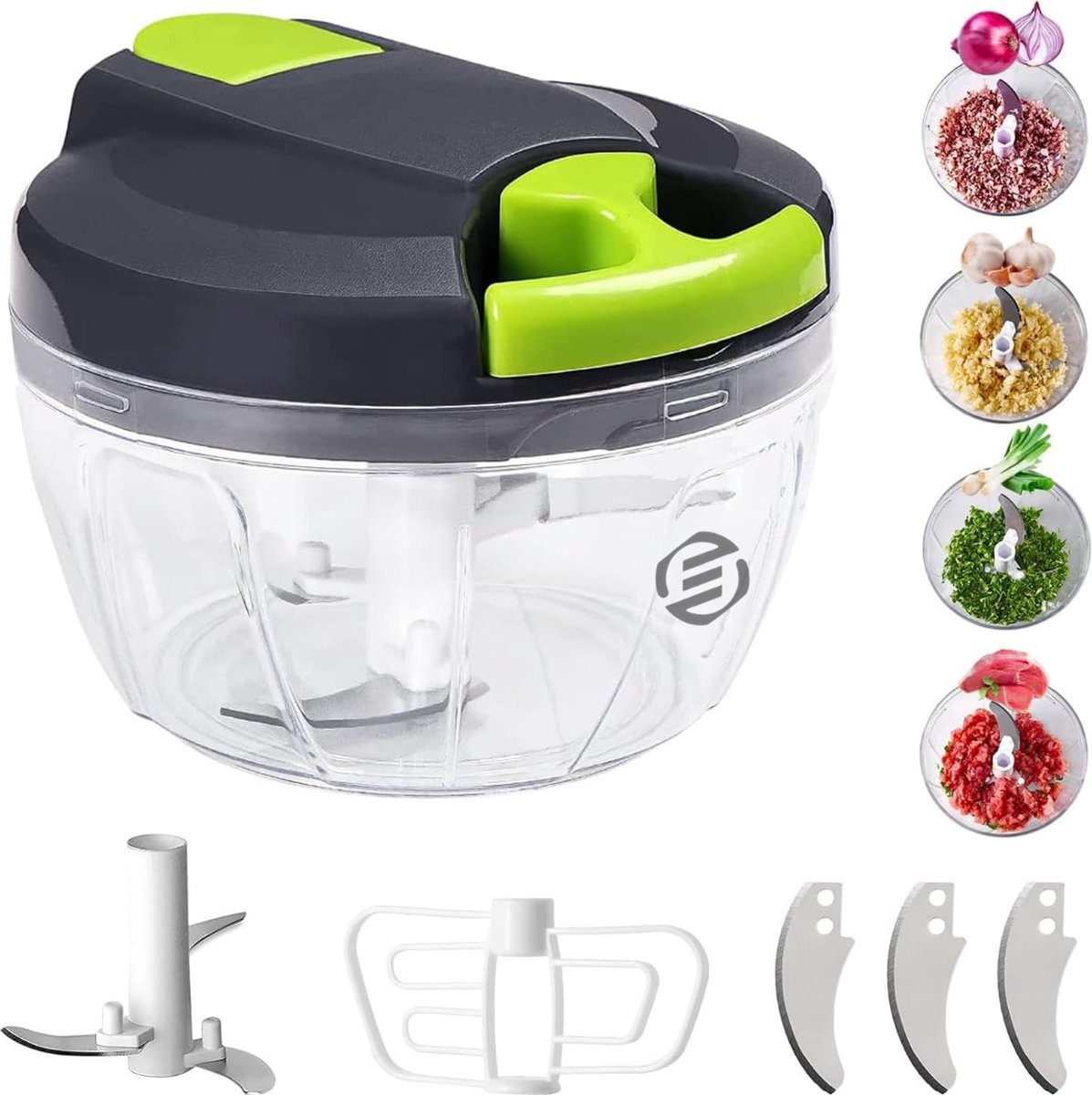 Equivera Hakmolen - Food Processor - Food Chopper - Groentesnijder - Hakmolens - Groente Chopper - Keukensnijder - Etensnijder - Keuken Accessoires