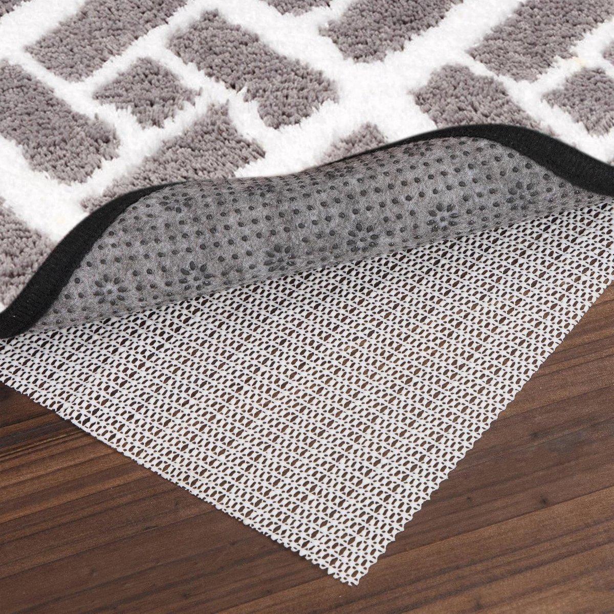Antislip tapijtonderlegger voor houten vloeren en tapijten - Wasbaar en aanpasbaar - 100 x 160 cm