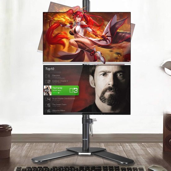 Suptek Dubbele Monitorstandaard 13-27 Inch - Volledig Verstelbaar Tot 10kg - ML6802