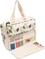 Sac De Rangement Pour Fils Ieron - Tissu Oxford 600D, Dessus Transparent, Fermeture éclair | Organisateur Portable Pour Projets Tricot, Crochet