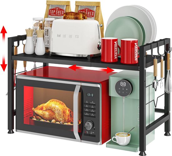 ZAZA Home Keukenplank, staande plank met metalen mand, bakkerijplank