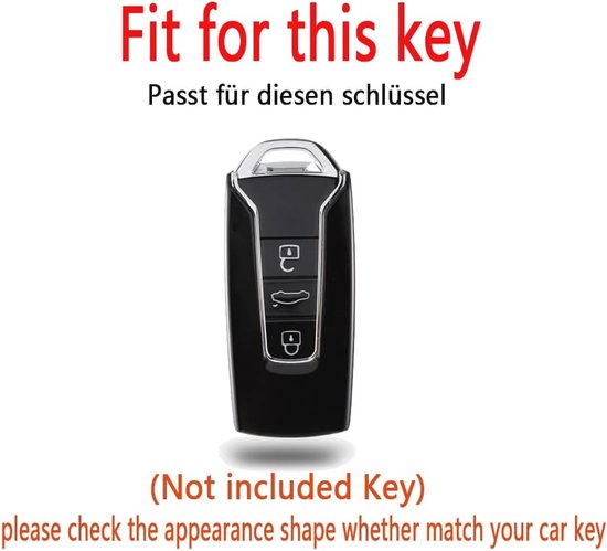 Koaudb Autosleutelhoes voor Audi A1 A3 A4 A6 A8 Quattro Q3 Q7 S3 S6 RS3 RS6 R8 TT TTS 3 knoppen Flip Key Case Soft TPU Key schelpen met lederen sleutelhanger zwart