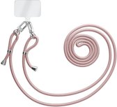 Casimoda® - Universeel telefoonkoord met dubbele sluiting - Telefoonketting - Phone cord - Verstelbaar koord voor telefoon - Rosegoud