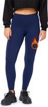 Bellivalini Dames Thermische Legging - Sport - Vrijetijdsbroek - Lang - Sporbroek - BLV-BLV50-320-LE - Marineblauw - L