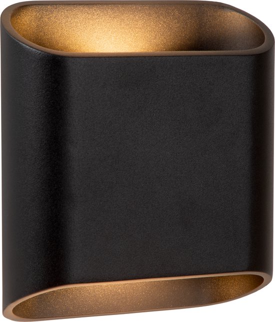 Lucide ATILA - Wandlamp Binnen/Buiten - LED Dimbaar - 2 × 5W 2700K - IP65 - Zwart