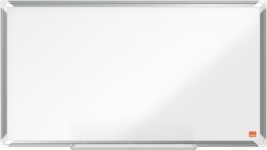Nobo Premium Plus Widescreen Magnetisch Whiteboard Staal - Met Pennengoot - Inclusief Whiteboard Marker - 710x400mm