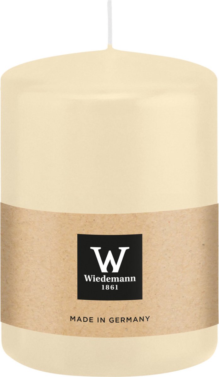 Wiedemann Cilinderkaars/stompkaars - creme wit - 6 x 8 cm - 29 branduren - zuilkaarsen