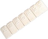 Knaak Pilulier division 7 jours - Pilulier pour 1 semaine - Boîte à médicaments avec indication en braille - Medicijnbox avec indication du jour - Wit
