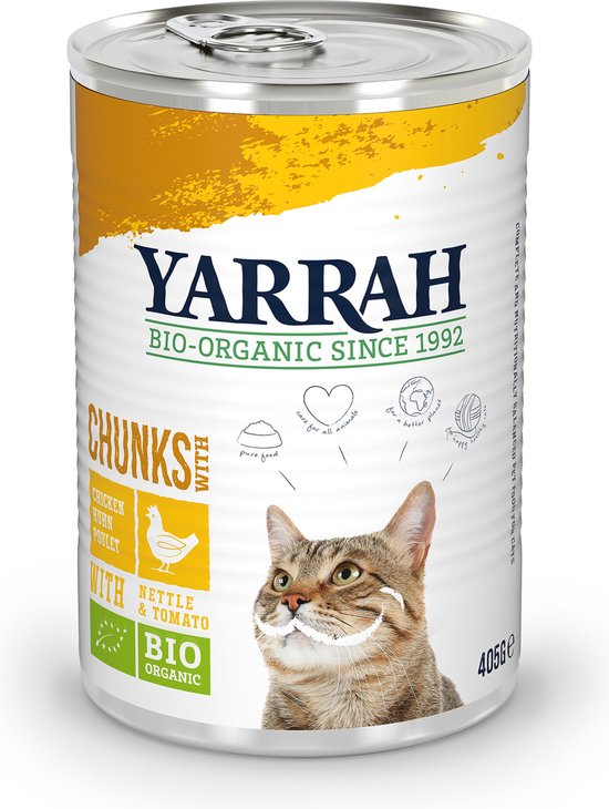 Yarrah Bio Kattenvoer Chunks Kip 405 gr