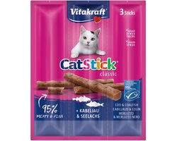Vitakraft Cat-stick Kabeljauw - Koolvis 3 stuks