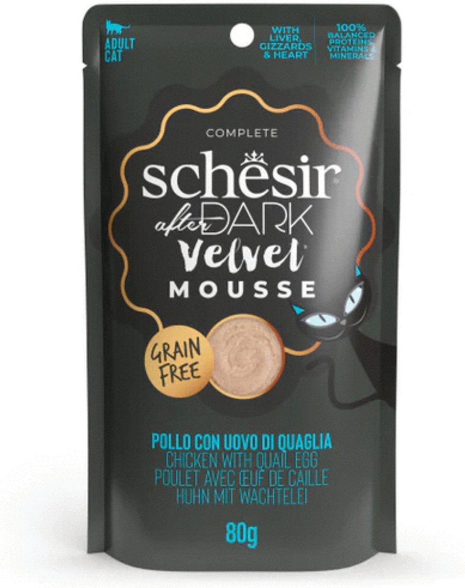 Schesir Schesir After Dark Velvet 80 g - Kattenvoer - Kip&Ei