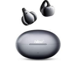hileo hi86 - Draadloze Oordopjes met Oplaadcase – Donkergrijs - Ear clip Air Conduction - Sport - Open-Ear - Bluetooth V5.4 – Draadloze oortjes – Geschikt voor IOS/Android - HD audio