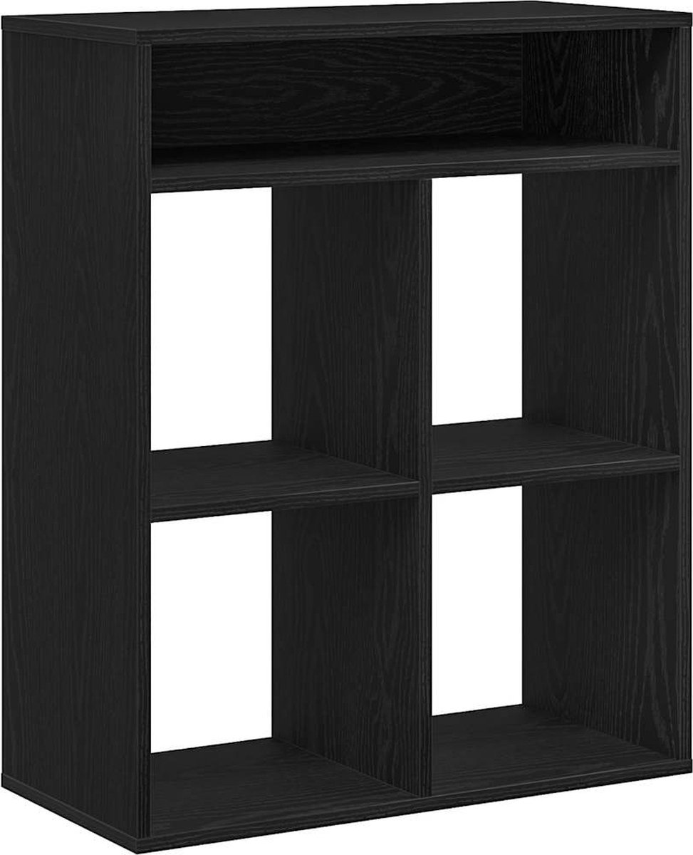 vidaXL - Boekenkast - 66x31x80 - cm - bewerkt - hout - zwart