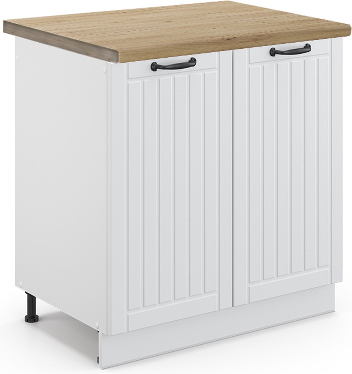 Vicco Fame-Line Wastafelkast – 80 cm, WB Eik Wit Landhuis