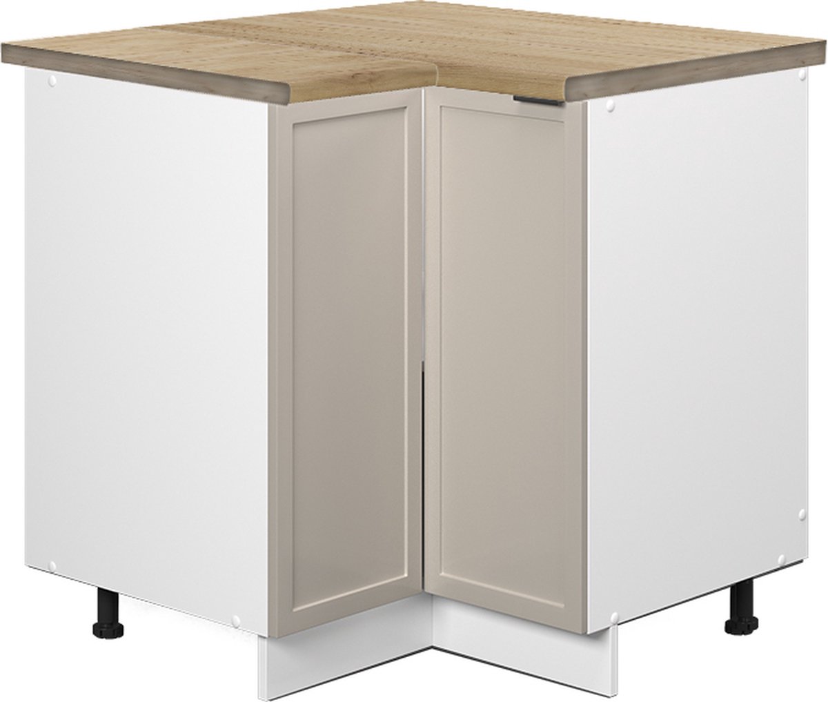 Vicco Fame-Line Hoekkast – 80.5 cm, WB Eik GrijsBeige GrijsBeige/Wit