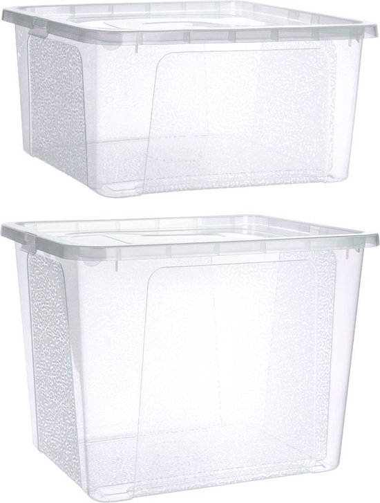 Opbergbox 20 / 30 l 2 stuks - Opbergdoos - Opslag Container | bol