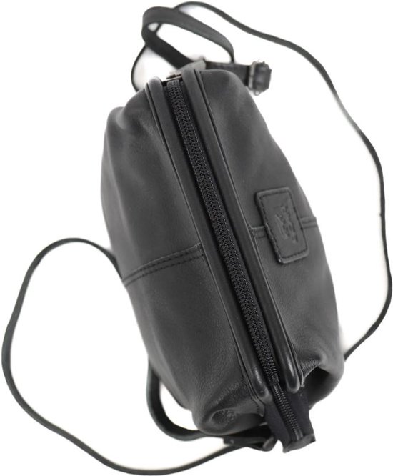 Bear Design Sjanne Sac à bandoulière en cuir avec attelle - Zwart