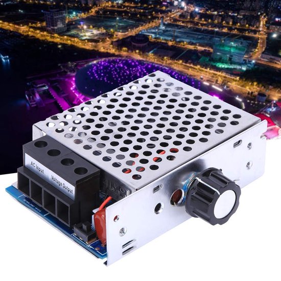 Uadme Snelheidsregelaar 220 V, snelheidsregelaar voor motoren, 10 A, 4000 W, elektronische spanningsregelaar, gouverneur dimmer voor haakse slijpers, borstelmotoren, elektrische ovens
